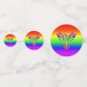 LGBT-Regenbogen-Pride Phoenix-Anstieg, Prägung Konfetti (Rückseiten)