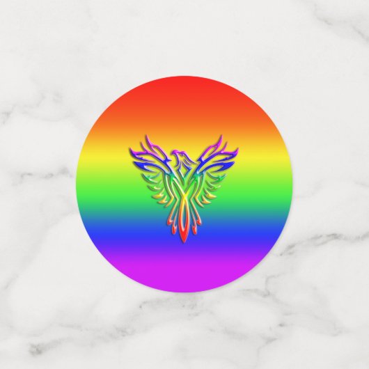 LGBT-Regenbogen-Pride Phoenix-Anstieg, Prägung Konfetti (Klein Vorderseite)