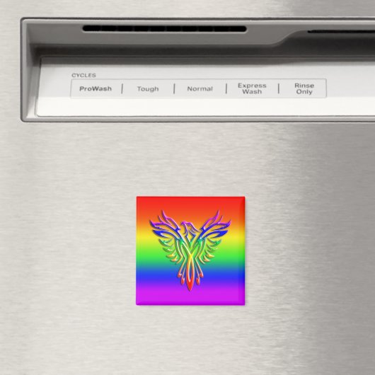 LGBT-Regenbogen-Pride Phoenix-Anstieg, Prägung Magnet (In Situ (Geschirrspüler))