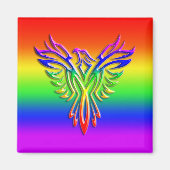 LGBT-Regenbogen-Pride Phoenix-Anstieg, Prägung Magnet (Vorne)