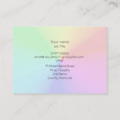 LGBT Regenbogen-Radialstrahl färbt Visitenkarte (Rückseite)