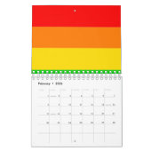 LGBT-Regenbogen-Regenbogenflagge mit Wellenschlag Kalender (Feb 2026)