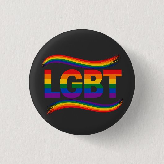 LGBT Regenbogen-Stolz Button (Vorderseite)