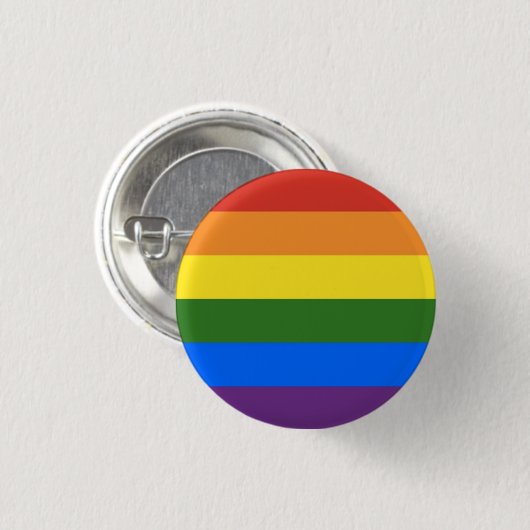 LGBT+ Regenbogen-Stolz-Button Button (Vorne & Hinten)