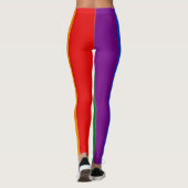 LGBT Regenbogen-Stolz-Flaggen-vertikaler Streifen Leggings (Rückseite)