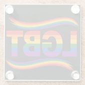 LGBT Regenbogen-Stolz Glasuntersetzer (Rückseite)