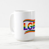 LGBT Regenbogen-Stolz Kaffeetasse (Vorderseite Links)