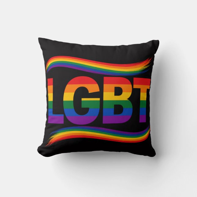 LGBT Regenbogen-Stolz Kissen (Vorderseite)