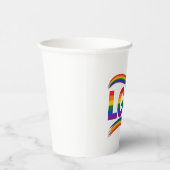 LGBT Regenbogen-Stolz Pappbecher (Rechts)