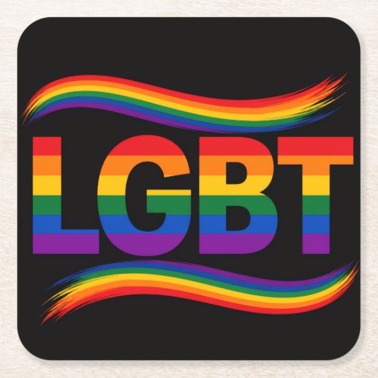 LGBT Regenbogen-Stolz Rechteckiger Pappuntersetzer (Vorderseite)