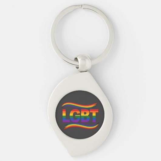 LGBT Regenbogen-Stolz Schlüsselanhänger (Vorderseite)