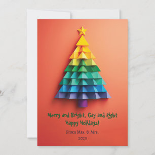 LGBT Regenbogen-Weihnachtsbaum-Karte Feiertagskarte