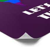 LGBT Regenbogen-Weltkarte Poster (Ecke)