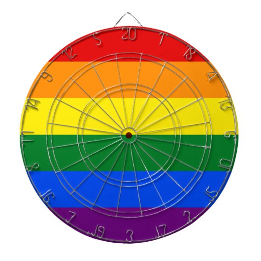 LGBT-Regenbogenfahne Gay Pride Flagge Dartscheibe (vorne)