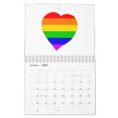 LGBT-Regenbogenfarben Herz Kalender (Jan 2027)