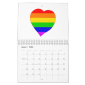 LGBT-Regenbogenfarben Herz Kalender (Mär 2026)