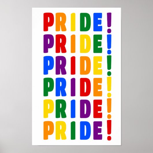 LGBT-Regenbogenfarben Stolz Poster (Vorne)