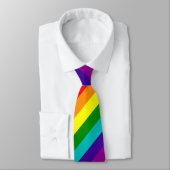 LGBT Regenbogenfarben Streifen Muster farbig Krawatte (Gebunden)