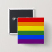 LGBT-Regenbogenfarbenflagge Button (Vorne & Hinten)