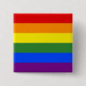 LGBT-Regenbogenfarbenflagge Button (Vorderseite)