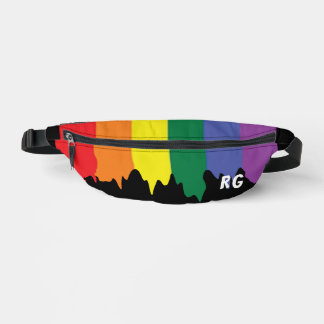 LGBT-Regenbogenfarbenflagge mit Text Bauchtasche