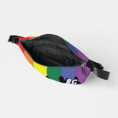 LGBT-Regenbogenfarbenflagge mit Text Bauchtasche (Offen)