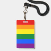 LGBT-Regenbogenflagge Ausweis (Vorderseite mit Lanyard)