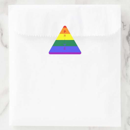 LGBT-Regenbogenflagge Dreieckiger Aufkleber (Tasche)