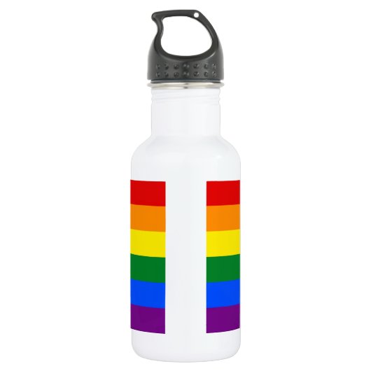 LGBT-Regenbogenflagge Edelstahlflasche (Rückseite)