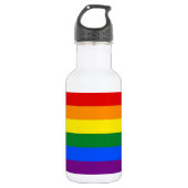 LGBT-Regenbogenflagge Edelstahlflasche (Vorderseite)