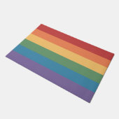 LGBT Regenbogenflagge Fußmatte (Schrägansicht)