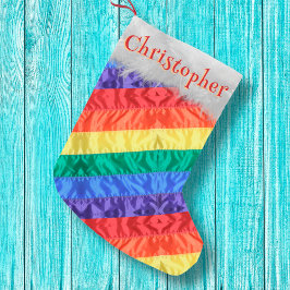 LGBT-Regenbogenflagge Gay Pride personalisierter N Kleiner Weihnachtsstrumpf