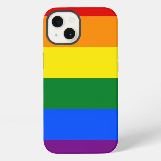 LGBT-Regenbogenflagge iPhone Hülle (Rückseite)