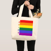 LGBT-Regenbogenflagge Jumbo Stoffbeutel (Vorderseite (Produkt))