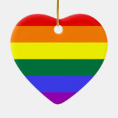LGBT-Regenbogenflagge Keramik Ornament (Hinten)