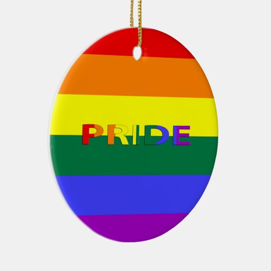 LGBT-Regenbogenflagge Keramik Ornament (Rechts)