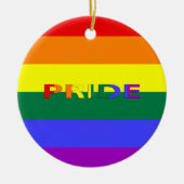 LGBT-Regenbogenflagge Keramik Ornament (Vorne)