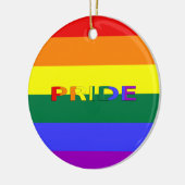 LGBT-Regenbogenflagge Keramik Ornament (Links)