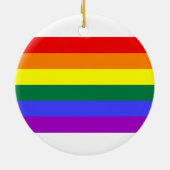 LGBT-Regenbogenflagge Keramik Ornament (Hinten)