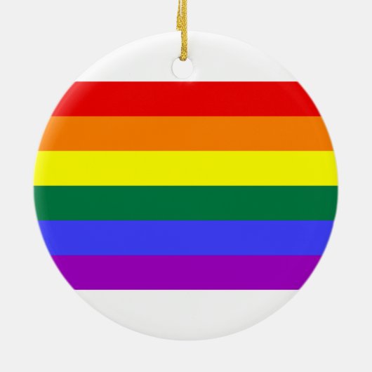 LGBT-Regenbogenflagge Keramik Ornament (Hinten)