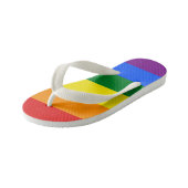 LGBT-Regenbogenflagge Kinderbadesandalen (Schrägansicht)