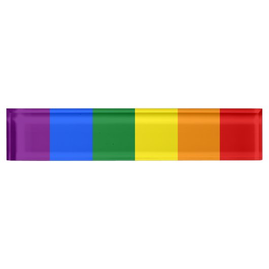 LGBT-Regenbogenflagge Namensplakette (Vorderseite)