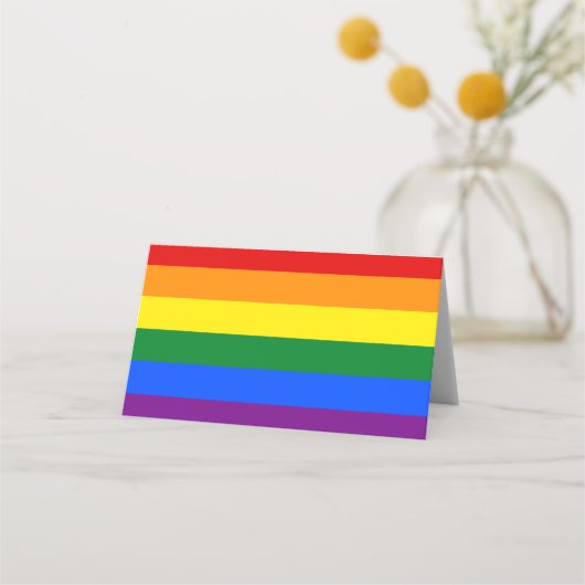 LGBT-Regenbogenflagge Platzkarte (Vorderseite)