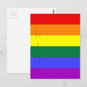 LGBT-Regenbogenflagge Postkarte (Vorne/Hinten)