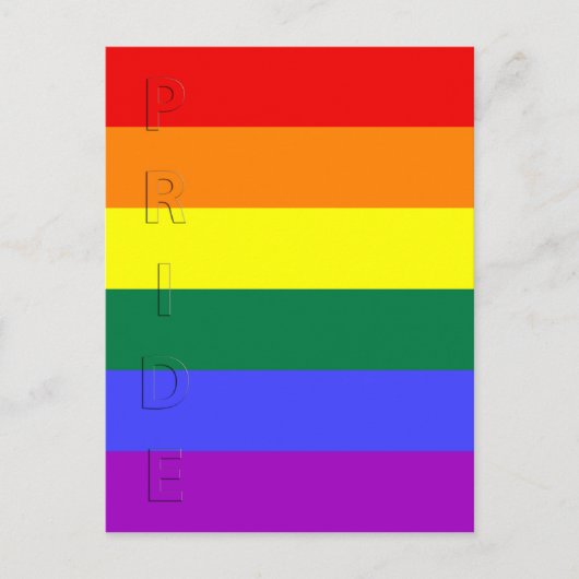 LGBT-Regenbogenflagge Postkarte (Vorderseite)