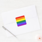 LGBT-Regenbogenflagge Quadratischer Aufkleber (Umschlag)