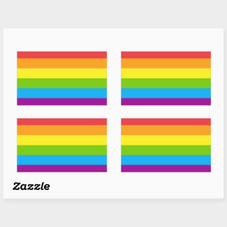 Lgbt-Regenbogenflagge Rechteckiger Aufkleber