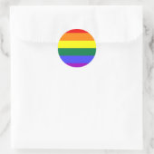 LGBT-Regenbogenflagge Runder Aufkleber (Tasche)