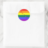 LGBT-Regenbogenflagge Runder Aufkleber (Tasche)