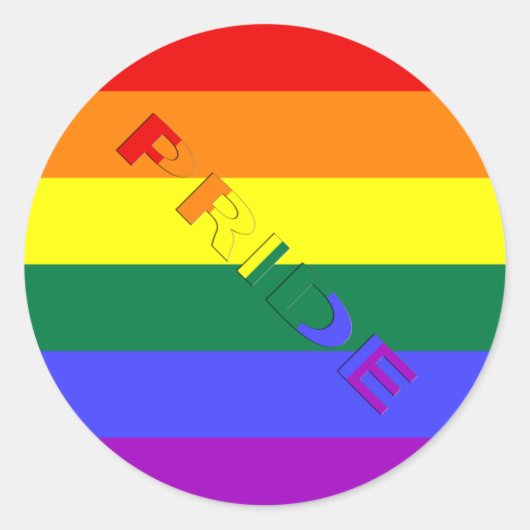 LGBT-Regenbogenflagge Runder Aufkleber (Vorderseite)